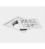 PR-128 Flat Cut Floor Drain Stainless Steel Commercial Kitchen Heavy-Duty Grate Tray Water Drainage Rack Restaurant Industrial Food Prep Anti-Slip Rustproof Easy Clean Professional Grade Durable Flush Fit Welded Frame Robust